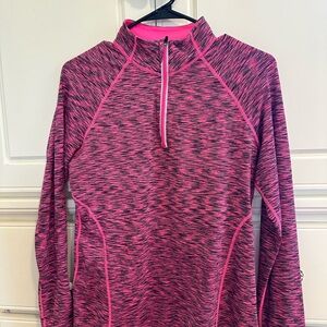 Ideology Pink and Black Patterned Hoodie